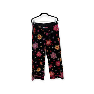 Nick & Nora Pajama Bottoms/Pants Womens Sz L Medallion Snowflake Colorful Flaw